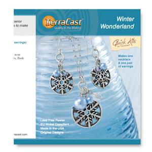 TierraCast Quick Kit ~ Winter Wonderland Necklace & Earrings