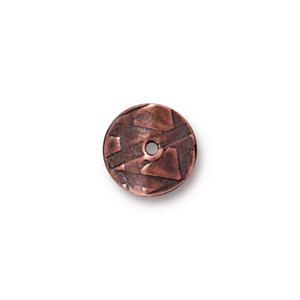 TierraCast 10mm Wavy Disk ~ Antique Copper