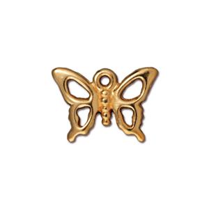 TierraCast Open Butterfly Charm - Bright Gold
