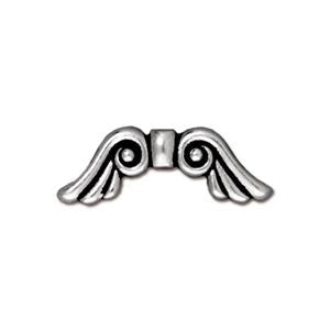 TierraCast Angel Wings Bead ~ Antique Silver