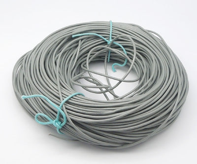 Chinese  Leather Cord ~ 2mm wide ~ Grey ~ Priced by the metre