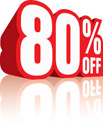 80% OFF Selected Items