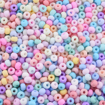 pastel colour mix seed beads