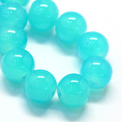 Jade Style Glass Beads