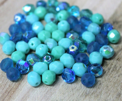 Czech Glass Fire Polished Mixes