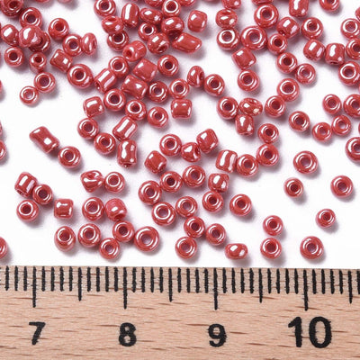2mm Seed Beads ~ 20g ~ Lustred Crimson