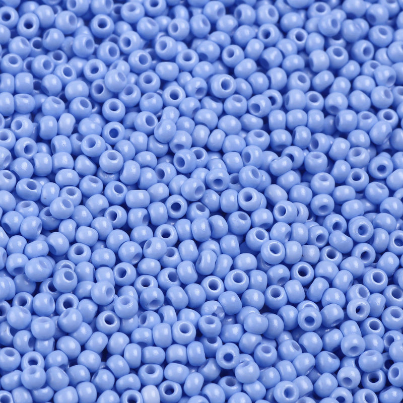 FGB Seed Beads ~ Size 11/0 ~ Opaque Light Cornflower Blue ~ 20 grams