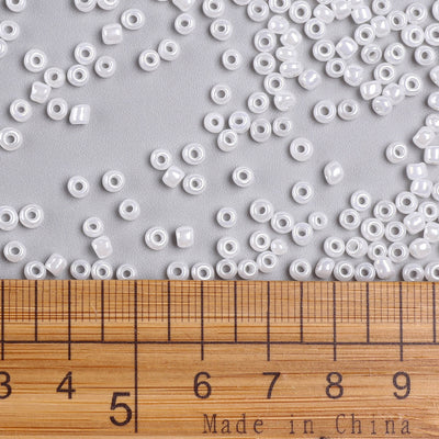 3mm Seed Beads ~ 20g ~ Ceylon White