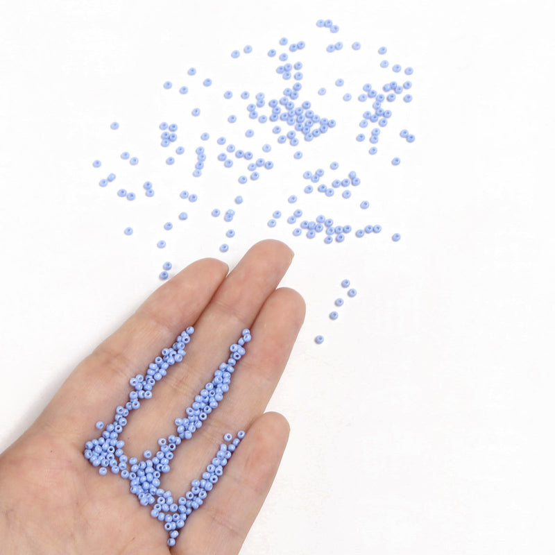 FGB Seed Beads ~ Size 11/0 ~ Opaque Light Cornflower Blue ~ 20 grams