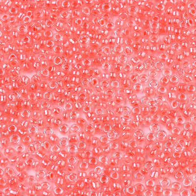 2mm Seed Beads ~ 20g ~ Inside Colours Lustred Salmon
