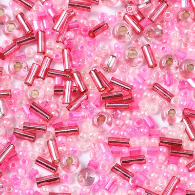 20g of Assorted FGB Seed Beads ~ Pink Mix