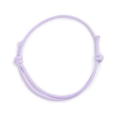 The Bead Store Adjustable Sliding Knot Lilac Waxed Cord Bracelets Pack of 2