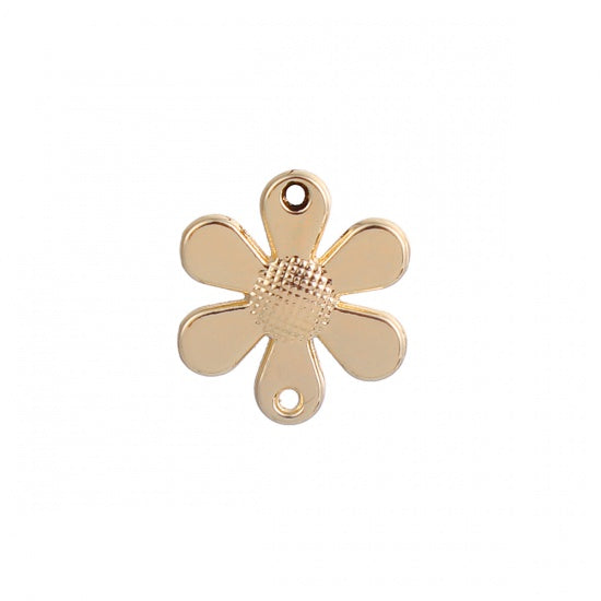 15x14mm Gold Plated Daisy Flower Link
