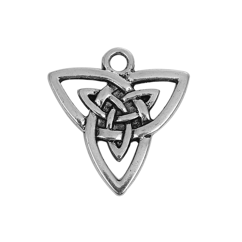 20x19mm Antique Silver Plated Celtic Knot Pendant