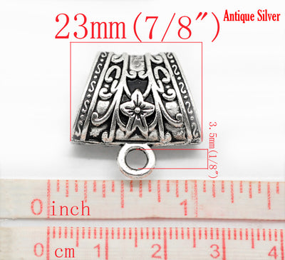 1 x Large Hole Antique Silver Bail ~ 23mm