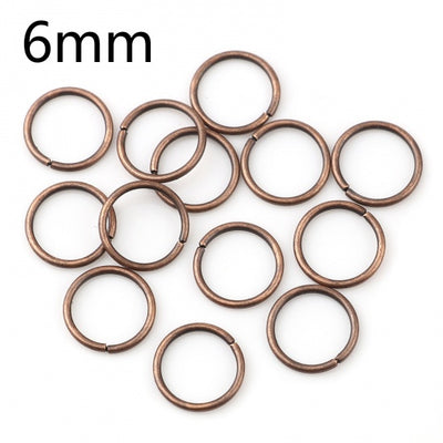 6mm Antique Copper Plated Jump Rings ~ Pack of 200