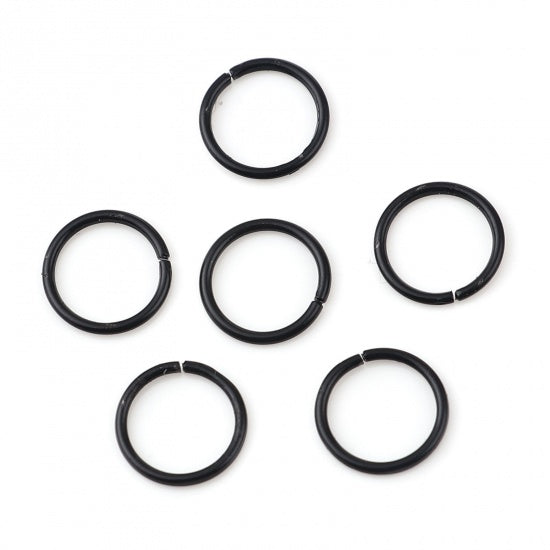 6mm Black Plated Jump Rings ~ Pack of 200