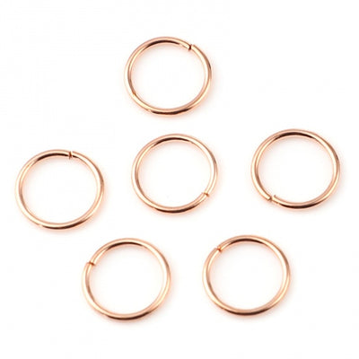 6mm Rose Gold Plated Jump Rings ~ Pack of 200