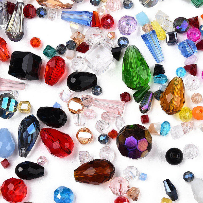 The Bead Store Crystal Glass Beads Mix 100g