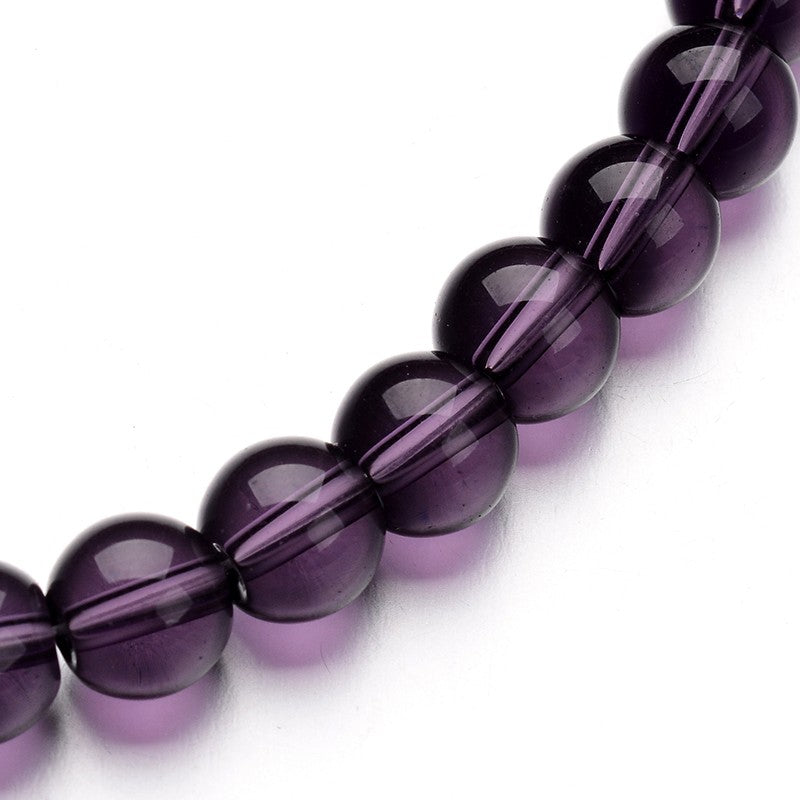 1 Strand of 4mm Glass Beads ~ Purple ~ approx. 80 beads-strand ~ Buy One Get One FREE