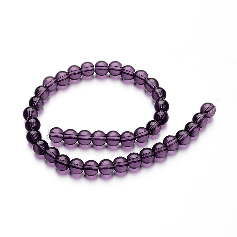 1 Strand of 4mm Glass Beads ~ Purple ~ approx. 80 beads-strand ~ Buy One Get One FREE