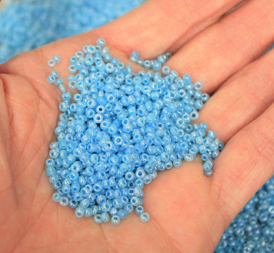 2mm Seed Beads ~ 20g ~ Ceylon Sky Blue