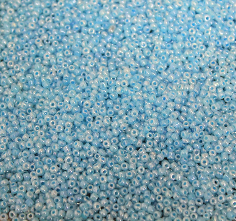 2mm Seed Beads ~ 20g ~ Ceylon Sky Blue