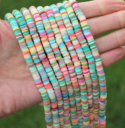 1 Strand of 6mm Polymer Clay Katsuki Beads ~ Summer Holidays Mix ~ approx. 290-320 beads