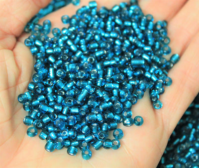 4mm Seed Beads ~ 20g ~ Silver Lined Teal