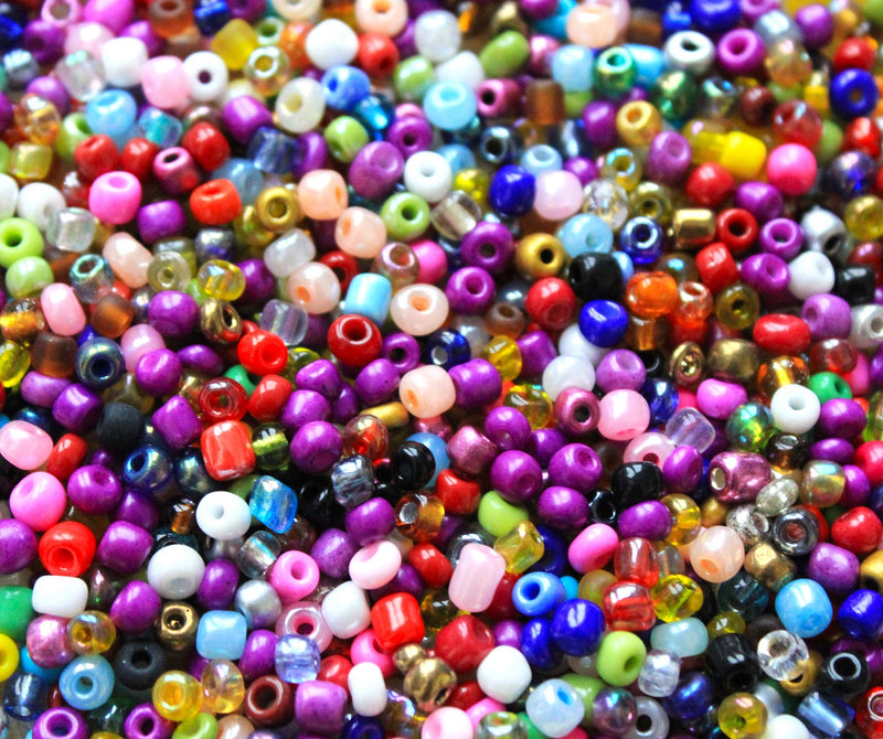 4mm Seed Beads ~ 20g ~ Mixed Colours