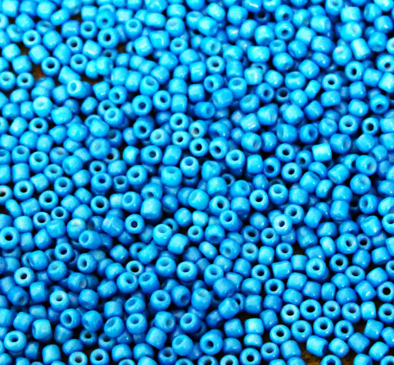 3mm Seed Beads ~ 20g ~ Opaque Denim