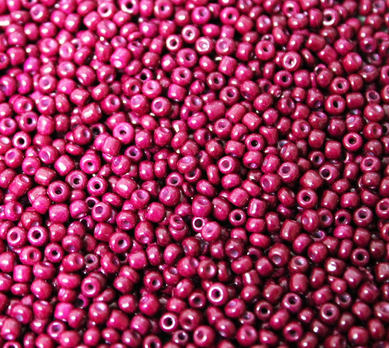 2mm Seed Beads ~ 20g ~ Opaque Bordeaux