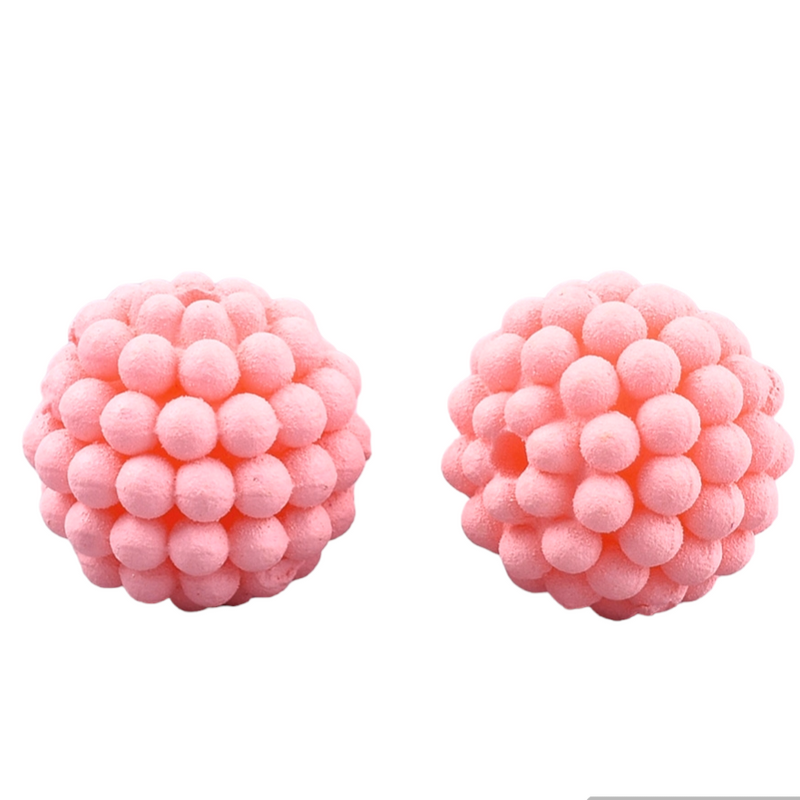 12mm Acrylic Berry Beads ~ Pink ~ Pack of 4