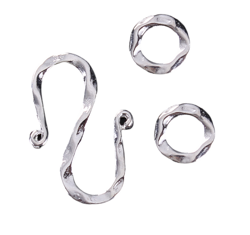 26x17mm Silver Plated S Clasp ~ Lead and Nickel Free ~ Pack of 2