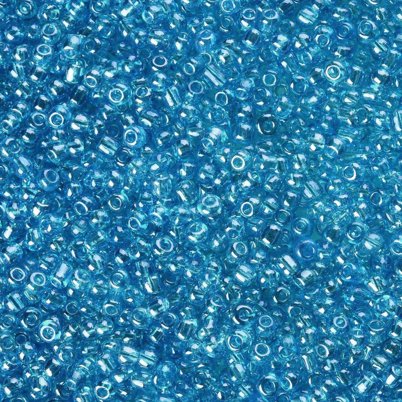 2mm Seed Beads ~ 20g ~ Lustred Light Blue