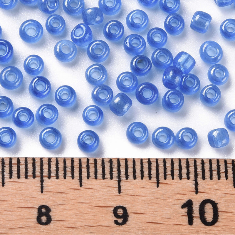 3mm Seed Beads ~ 20g ~ Lustred Cornflower Blue