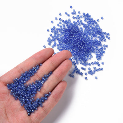 3mm Seed Beads ~ 20g ~ Lustred Cornflower Blue