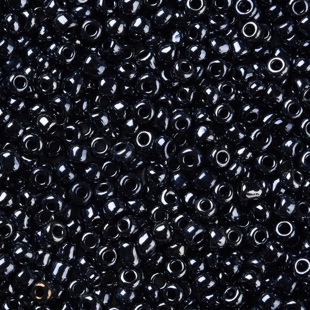 3mm Seed Beads ~ 20g ~ Opaque Lustred Black – The Bead Store