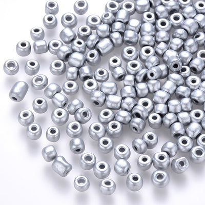 2mm Seed Beads ~ 20g ~ Matte Metallic Silver