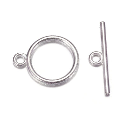 10 x Toggle Clasps ~ 15mm ~ Silver Plated ~ Lead and Nickel Free