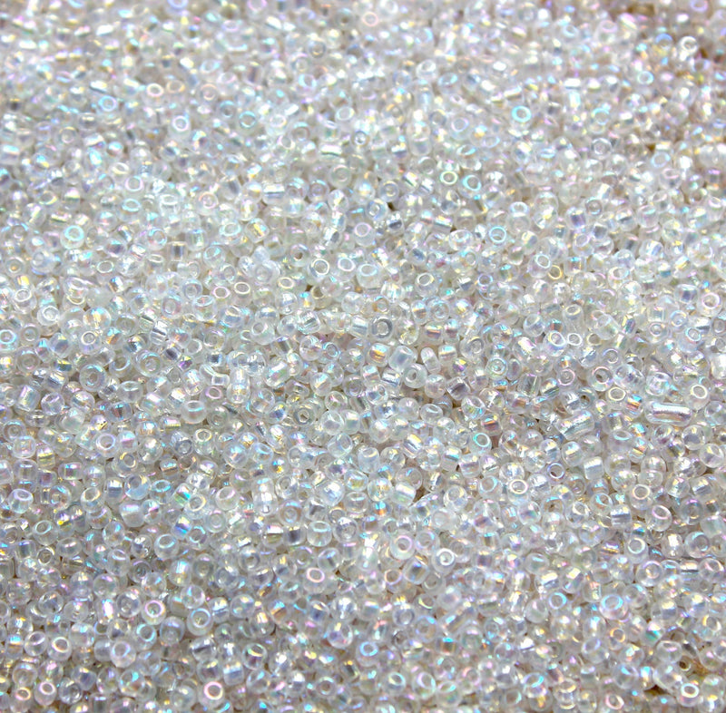 The Bead Store 2mm Seed Beads Crystal AB