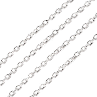The Bead Store1 Metre of Silver Plated Chain 3 x 2mm