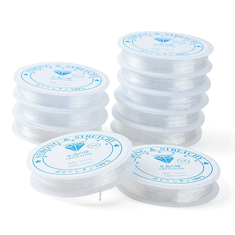 The Bead Store 0.8mm Strong and Stretchy Clear Elastic Thread ~ approx. 7.5m/spool