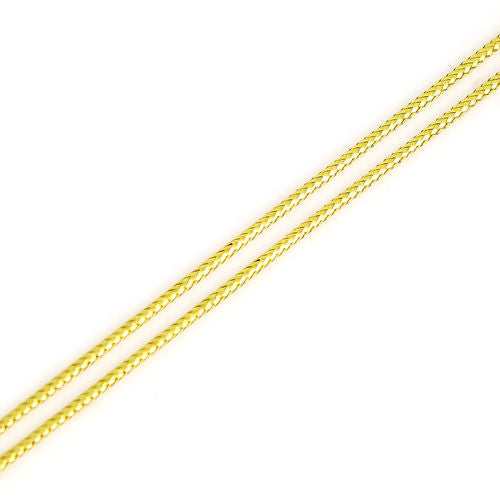The Bead Store 1.5mm PVC Braided Cord ~ Gold ~ 1 Metre 