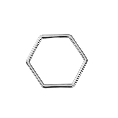 The Bead Store 11x10mm Rhodium Plated Honeycomb Connectors Pack of 30
