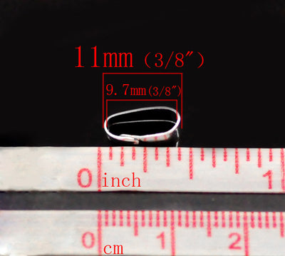 The Bead Store 11x4mm Silver Plated Bail Pack of 20