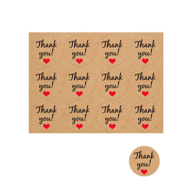 The Bead Store 12 "Thank You" Stickers