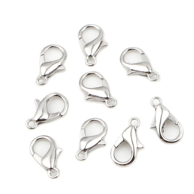 The Bead Store 12mm Rhodium Plated Lobster Clasp