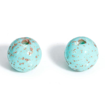 The Bead Store 12mm Round Imitation Turquoise Acrylic Beads ~ pack of 5 