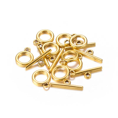 The Bead Store 14mm Gold Plated Toggle Clasps Pack of 10